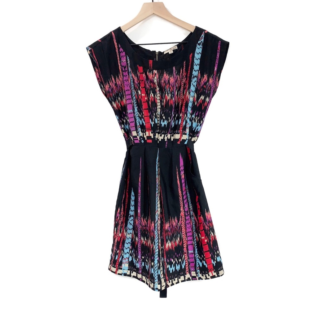 🌻Black multicolored pattern dress Sz S